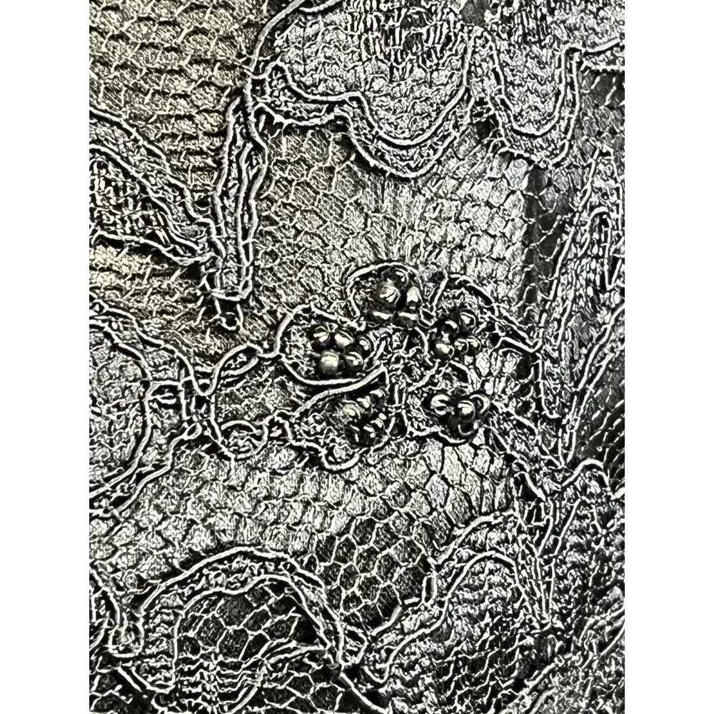 Sandra Darren Women's Black Sheer Lace Beaded Lined Blazer Small‎
